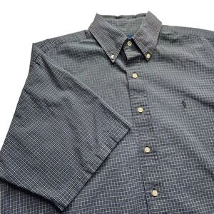 Ralph Lauren Blake Men's Short Sleeve Button Down Shirt Plaid Size‎ L Read
